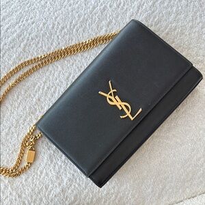 Kate Small YSL Crossbody Bag in Grained Leather